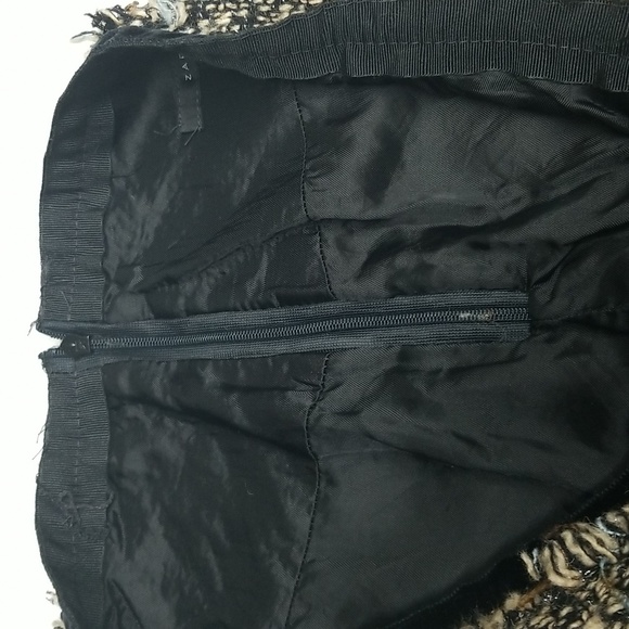 Zarah Vintage Woman Fringed, Lined, Tweed Skirt  Size 10 - Picture 10 of 14